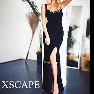 Xscape Lace Embellished Long Formal Gown